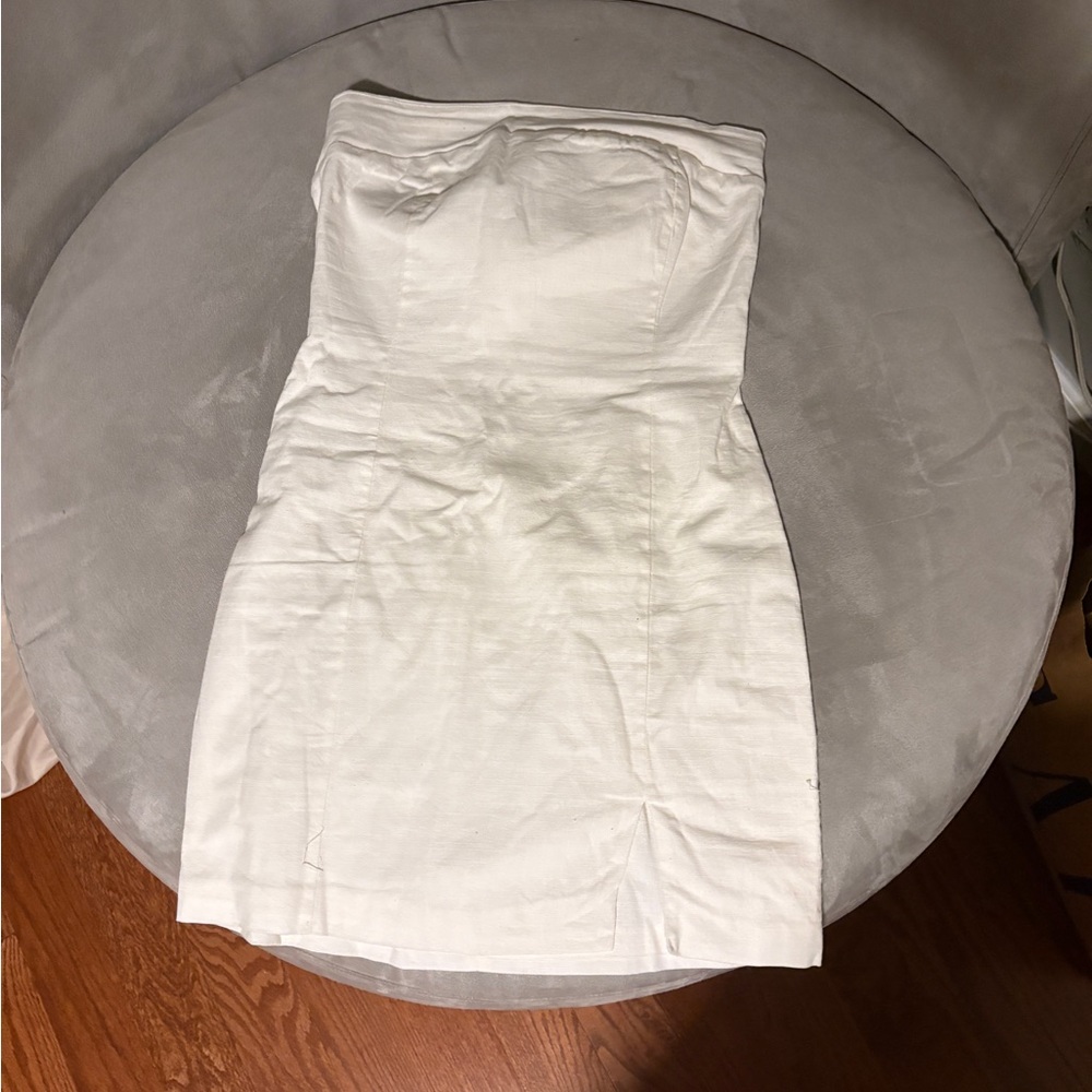 Beachy White Strapless Dress